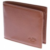 Portofel barbati din piele naturala, maro, 11 x 10 cm, 404-3M, NANO BELT
