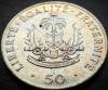 Moneda exotica 50 CENTIMES - HAITI, anul 1991 * cod 3703 E, America Centrala si de Sud