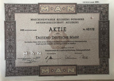 Actiune MAN 1000 deutsche mark 1955 foto