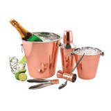 Set inox pentru cocktail Grunberg , 6 piese, Cupru