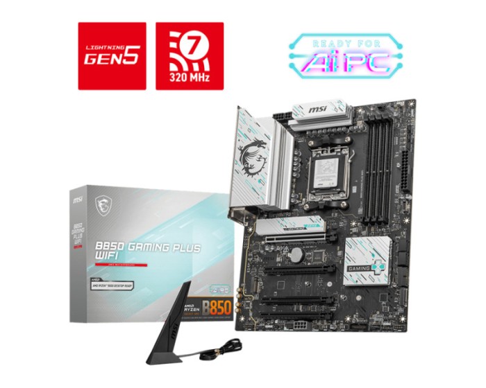 Placa de Baza MSI B850 GAMING PLUS WIFI AM5, 4x