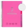 Caiet cu Spirala, Fucsia, A4, 5 Subiecte, 140 File, Coperta Dura, Oem