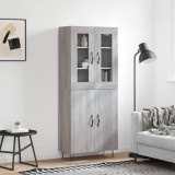 vidaXL Dulap &icirc;nalt, gri sonoma, 69,5x34x180 cm, lemn compozit