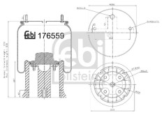 FEBI BILSTEIN 176559 Burduf, suspensie pneumatica