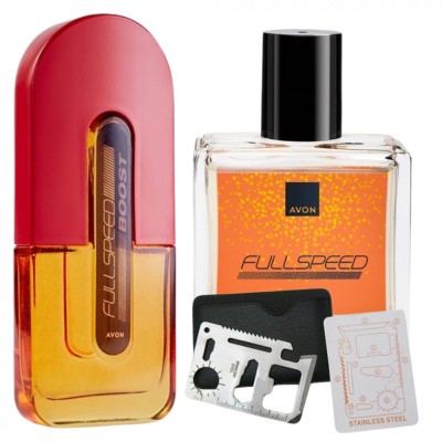 Set apa de toaleta Full Speed Boost 75 ml, apa de toaleta Full Speed 30 ml, card multifunctional de supravietuire, otel inoxidabil foto