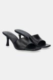 Answear Lab slapi de piele femei, culoarea negru, cu toc cui