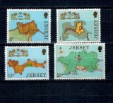 Jersey 1980 - Castele, harți, serie neuzata