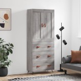 vidaXL Dulap &icirc;nalt, gri sonoma, 69,5x34x180 cm, lemn compozit