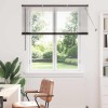 VidaXL Jaluzea pentru Fereastră cu perdele Manual Negru Aluminiu