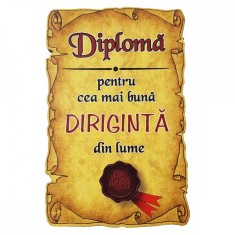 Magnet Diploma pentru Cea mai buna DIRIGINTA din lume, lemn foto