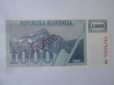 Slovenia 1000 Tolarjev 1990 Specimen UNC, Circulata, Iasi, Printata