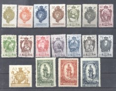 Liechtenstein 1920 Usuals Mi.25-42 MH/MNH AG.073