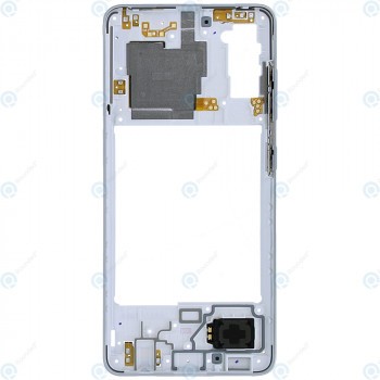 Samsung Galaxy A41 (SM-A415F) Capacul mijlociu cu prism argintiu GH98-45511C foto