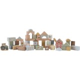 Little Dutch Little Farm Building Blocks cuburi din lemn 2 y+ 50 buc