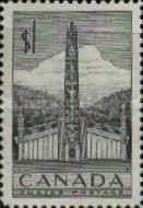 Canada 1953 Indian House and Totem Pole, MNH foto