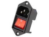 Conector alimentare AC C14 (E) 10A, 250VAC, KEB2