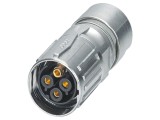 Conector M17 mufă drept, 4 pini, 25A, IP67, ecranat