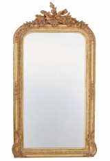 Oglinda Rococo din cristal cu o rama aurie CAT216Z
