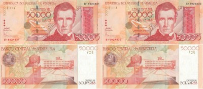 2 &amp;times; 2006 (25 IV), 50,000 Bol&amp;iacute;vares (P-87b) - Venezuela - stare UNC foto