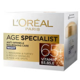 Crema antirid pentru fata de noapte Age Specialist 65+, 50ml, L&#039;Oreal Paris, L&rsquo;oreal Paris