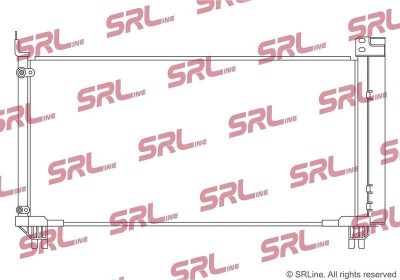 Condensator climatizare AC Toyota Highlander, motor: 3.5 V6, 3.5 V6 Hybrid, Condensator cu uscator integrat, 740x360x22, SRLine, miez si rezervor din foto