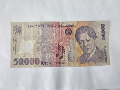 Romania 50 000 Lei 2001 Polimer foto