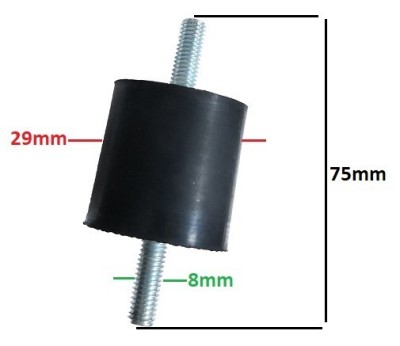 Amortizor universal generator, motopompa 29 x 8 x 75 mm foto