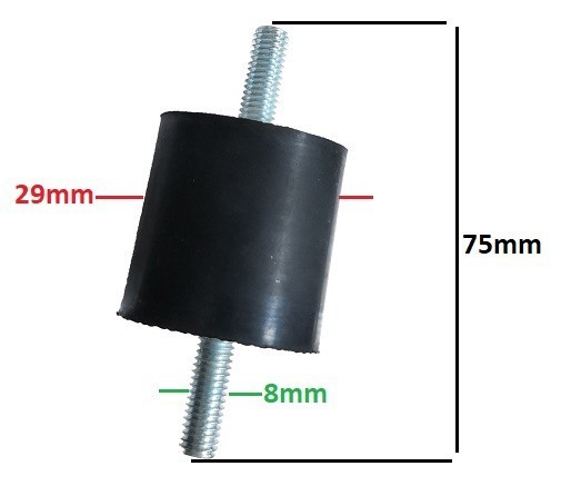 Amortizor universal generator, motopompa 29 x 8 x 75 mm