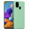 Huse silicon antisoc cu microfibra interior Samsung Galaxy A21s , Verde