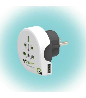 Adaptor calatorii World to Europe + USB Q2 AUSTRALIA CHINA ITALIA UK foto