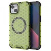 Husa MagSafe pentru Apple iPhone 13, Techsuit, HoneyComb Shield, Verde