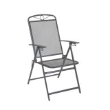 Alba metal mesh scaun de grădină pliabil antracit