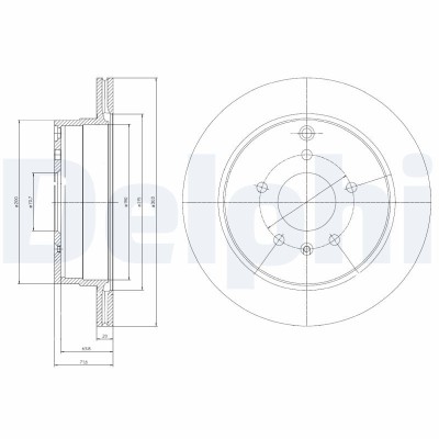 DELPHI BG4069 Disc frana foto