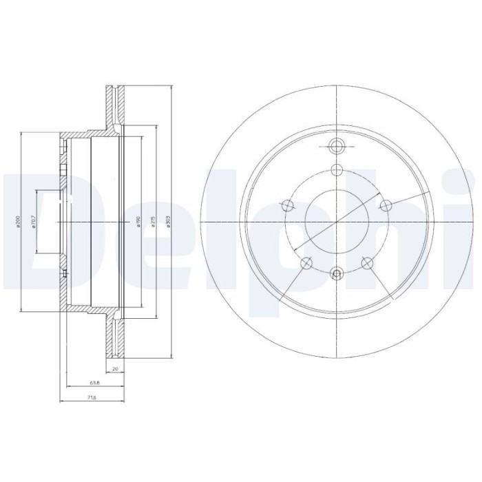 DELPHI BG4069 Disc frana