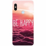 Husa silicon pentru Xiaomi Mi A2, Be Happy Puffy Clouds