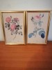 Pereche tablou plansa botanica in rama trandafiri art print Rosa PIERRE JOSEPH REDOUTE Imprimeria de Remond