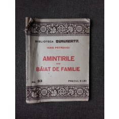 AMINTIRILE UNUI BAIAT DE FAMILIE - IOAN PETROVICI