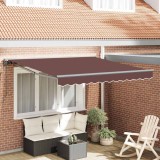 vidaXL Cortina Retractabilă Manual Maro 300x250 cm țesătură