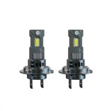 Set 2 becuri auto LED mini H7, 150W, 6000K, 19000 lumeni, Canbus, 9-16V, BZRSH, Super CSP, lumina alb-rece, fara eroare de bec ars, IPF