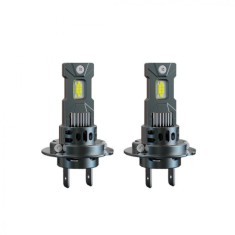Set 2 becuri auto LED mini H7, 150W, 6000K, 19000 lumeni, Canbus, 9-16V, BZRSH, Super CSP, lumina alb-rece, fara eroare de bec ars