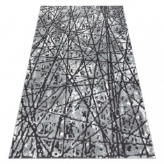 Covor ZARA 0W7053 P50 140 - structural două niveluri de l&acirc;nă gri, 80x150 cm