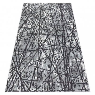 Covor ZARA 0W7053 P50 140 - structural două niveluri de l&amp;acirc;nă gri, 120x170 cm foto