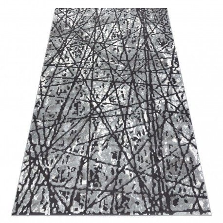 Covor ZARA 0W7053 P50 140 - structural două niveluri de l&acirc;nă gri, 120x170 cm