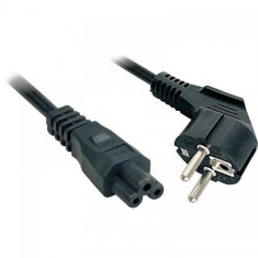 Cablu alimentare Lindy LY-30405, Schuko - IEC C5, 2m, Negru