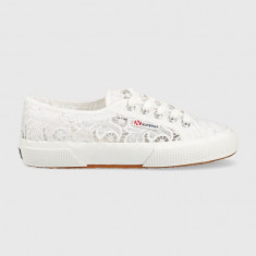 Superga tenisi 2750 MACRAME femei, culoarea alb, S81219W