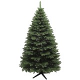 HOMCOM Brad de Crăciun Artificial cu 1050 Crengi Ignifuge, Pom de Crăciun Realist &icirc;n Formă de Pin, &Oslash;120x180 cm, Verde | Aosom Romania