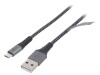 Cablu USB 2.0 A la Micro B Textil 2m 480Mbps, Goobay