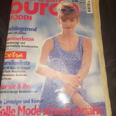 Revista de moda BURDA-originala-luna 4/1996,de colectie,in Germana,supli.Romana