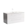 Dulap inferior Vario Clam 100 cu lavoar antracit-alb