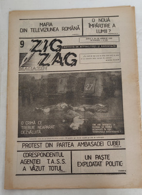 ZIG ZAG Magazin (23-29 aprilie 1990) Anul 1, nr. 9 foto